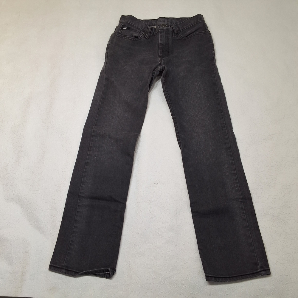 VANS Boys off the wall gray denim Jeans size 14 - Picture 1 of 7